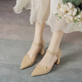 Women's Korean Style Fairy Mid Chunky Heels